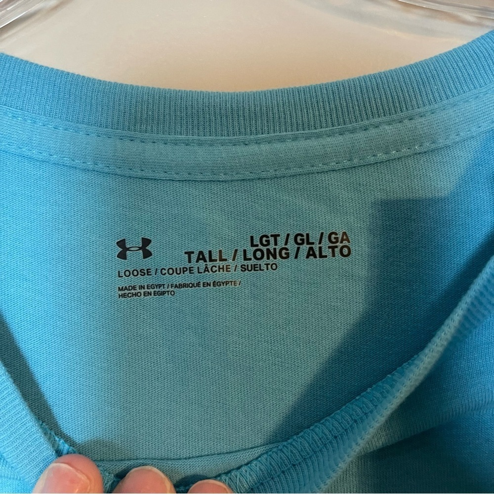 Under Armour Men's Light Blue Short Sleeve Tee - Picture 3 of 7
